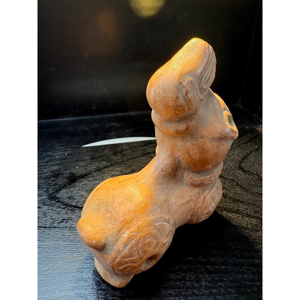 Vintage pottery whistle handcrafted from clay (2)